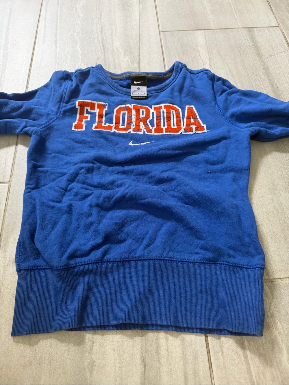 Nike Royal Blue Kids Sweatshirt with Orange Florida Appliqué